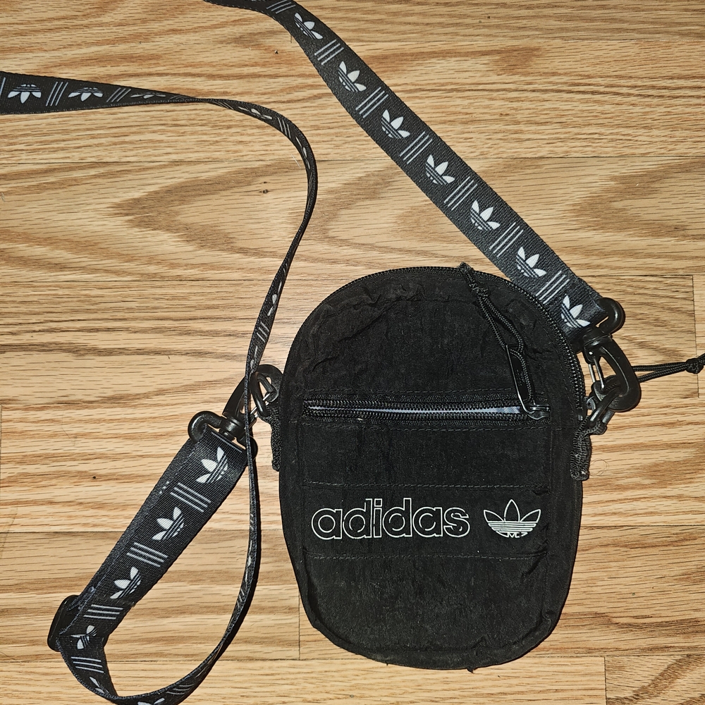Adidas Black Belt Bag with Logo Strap